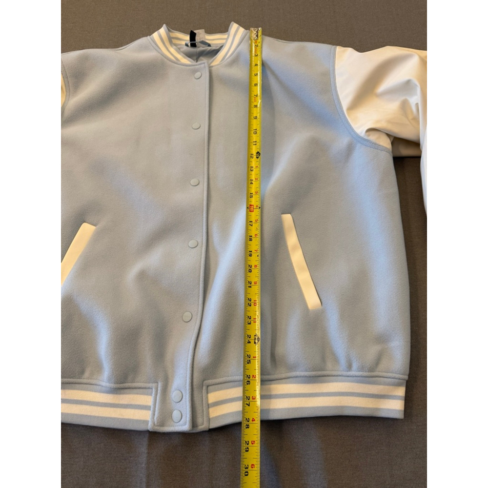 H&M Divided NWOTS Divided Blue and White Varsity Jacket XL - Picture 5 of 8